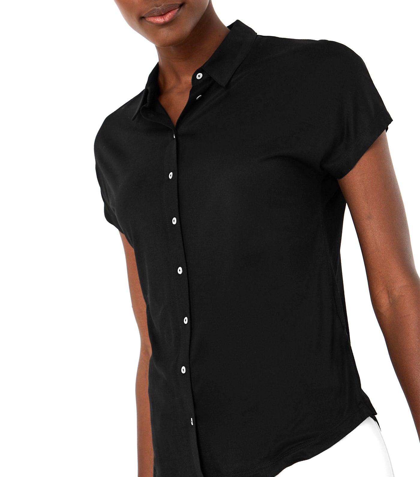 Jersey Straight Fit Short Sleeve Shirt Black