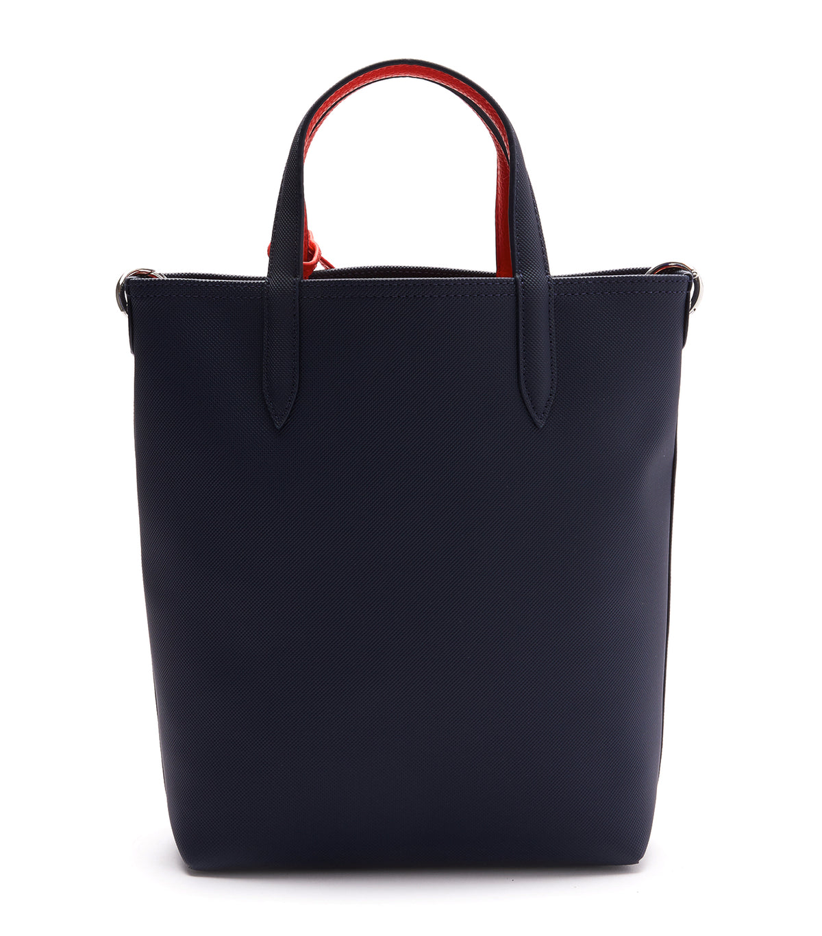 Women's Anna Reversible Coated Canvas Vertical Shopping Bag Marine 166 Rouge