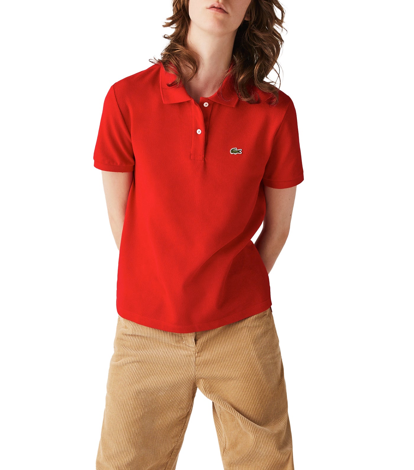 Women's Lacoste Regular Fit Soft Cotton Petit Piqué Polo Shirt Red