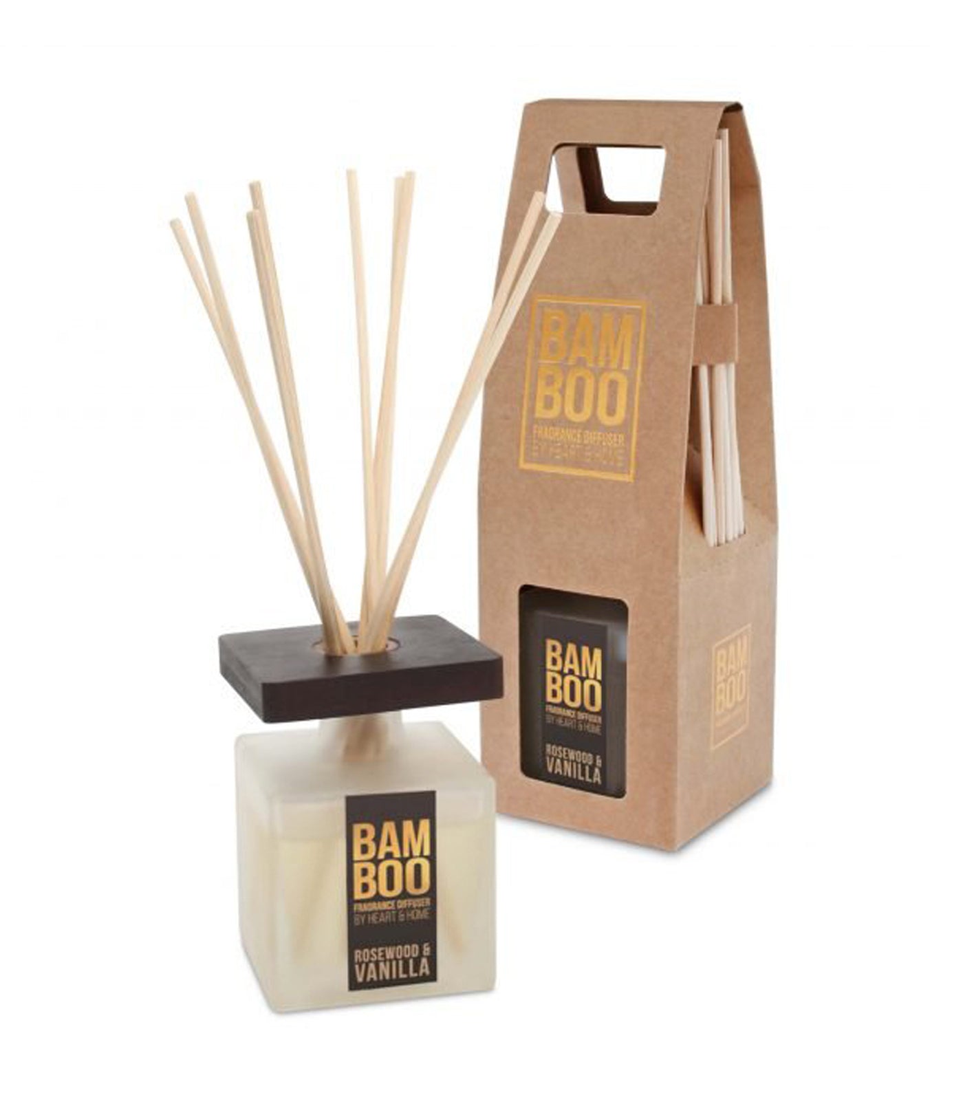 heart & home bamboo fragrance diffuser -  rosewood & vanilla