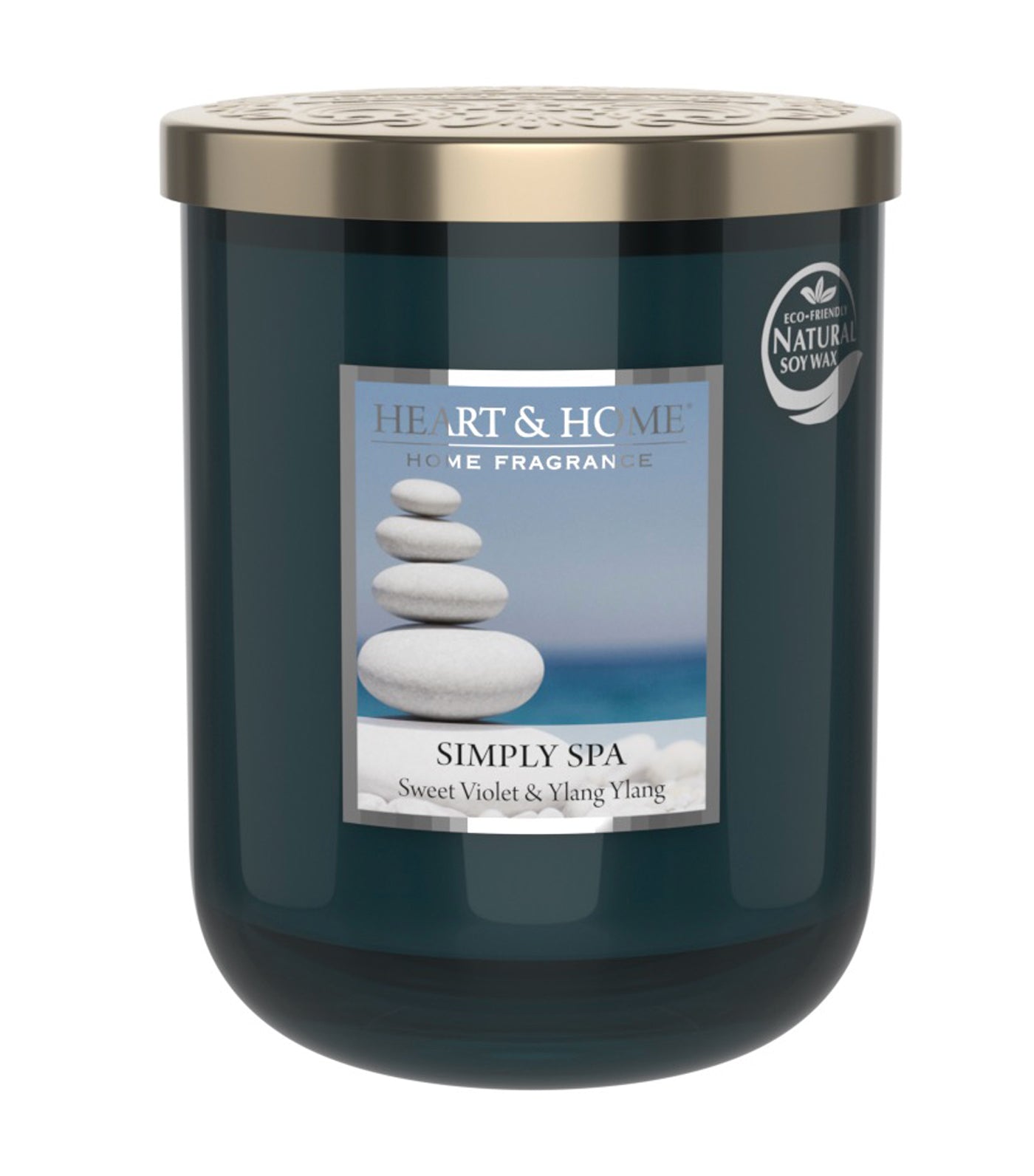 heart & home simply spa - large soy wax candle