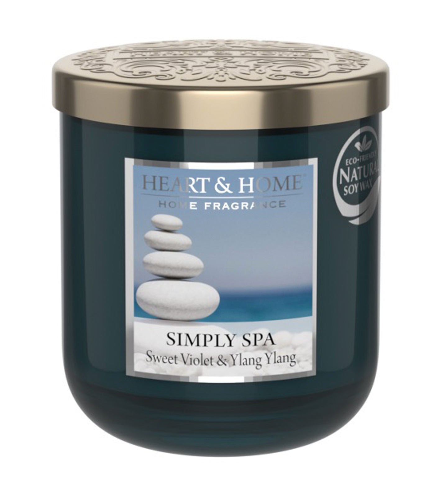 heart & home simply spa - small soy wax candle