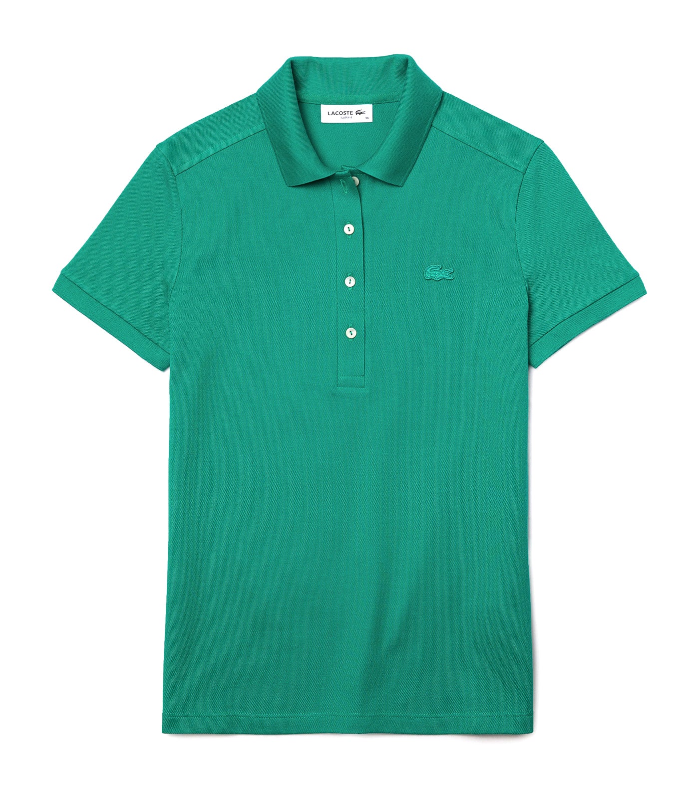 Women's Stretch Cotton Piqué Polo Shirt Greenfinch