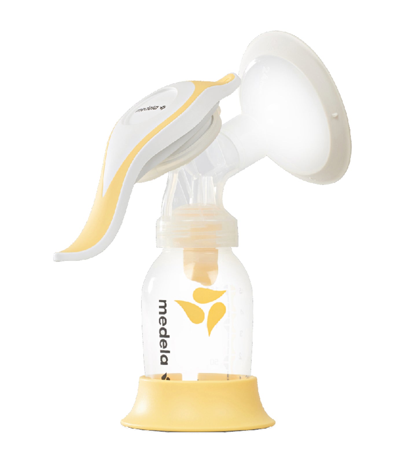 medela yellow harmony breast pump with personal fit flex