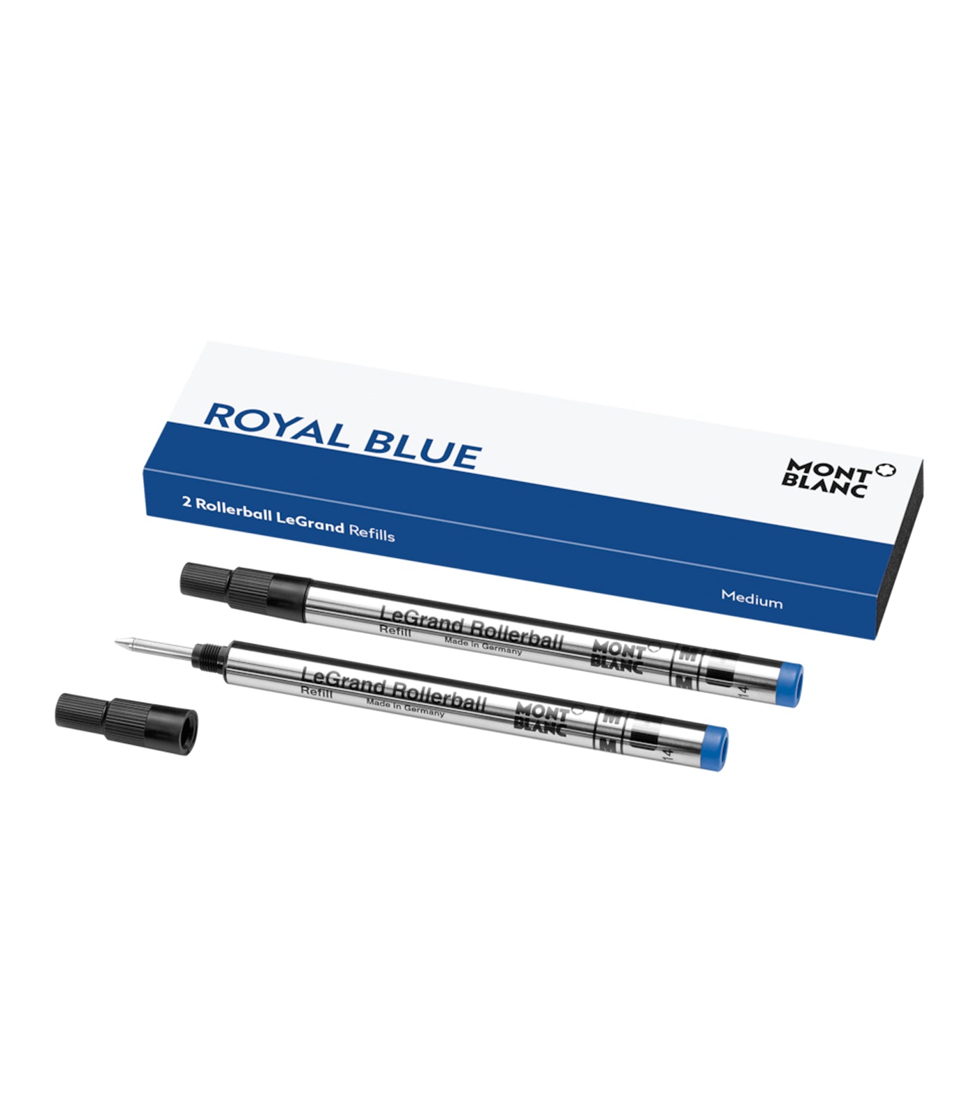 2 Medium Rollerball LeGrand Refills Royal Blue