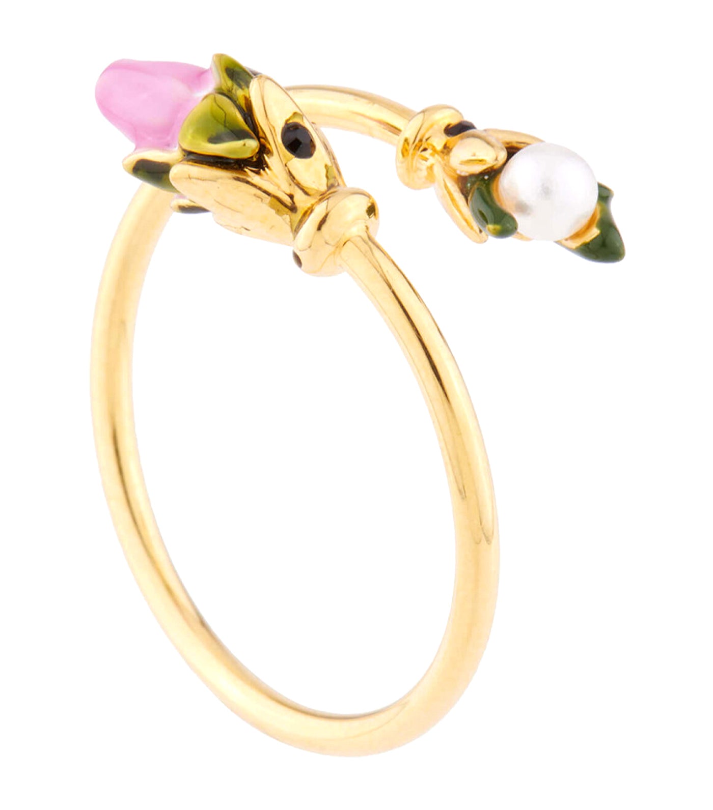 Les Nereides Rosebud Pearl Adjustable Ring