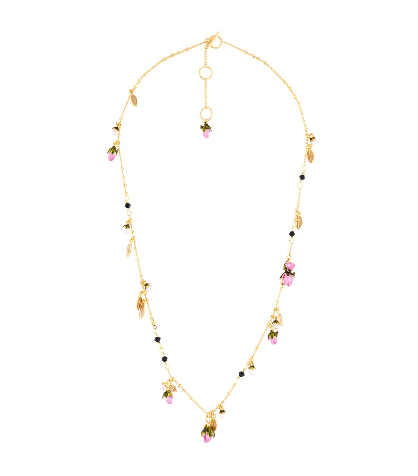 Les Nereides Rosebud Fantasy Beads Necklace