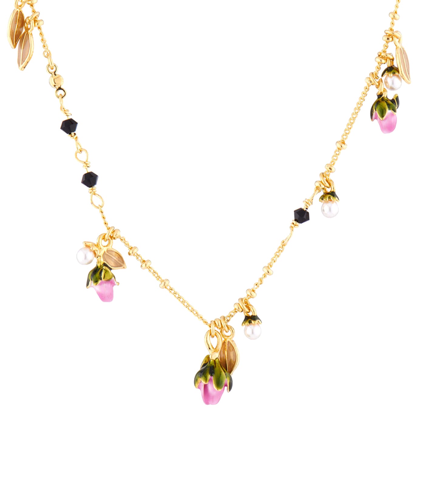 Les Nereides Rosebud Fantasy Beads Necklace
