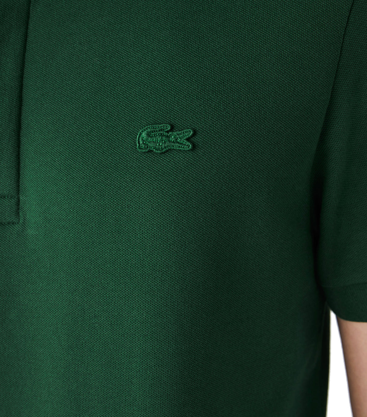 Men's Lacoste Paris Polo Shirt Regular Fit Stretch Cotton Piqué Green