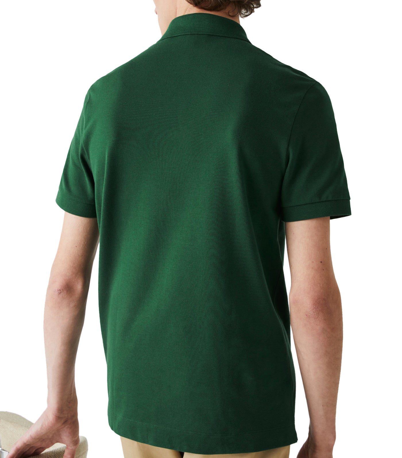 Men's Lacoste Paris Polo Shirt Regular Fit Stretch Cotton Piqué Green