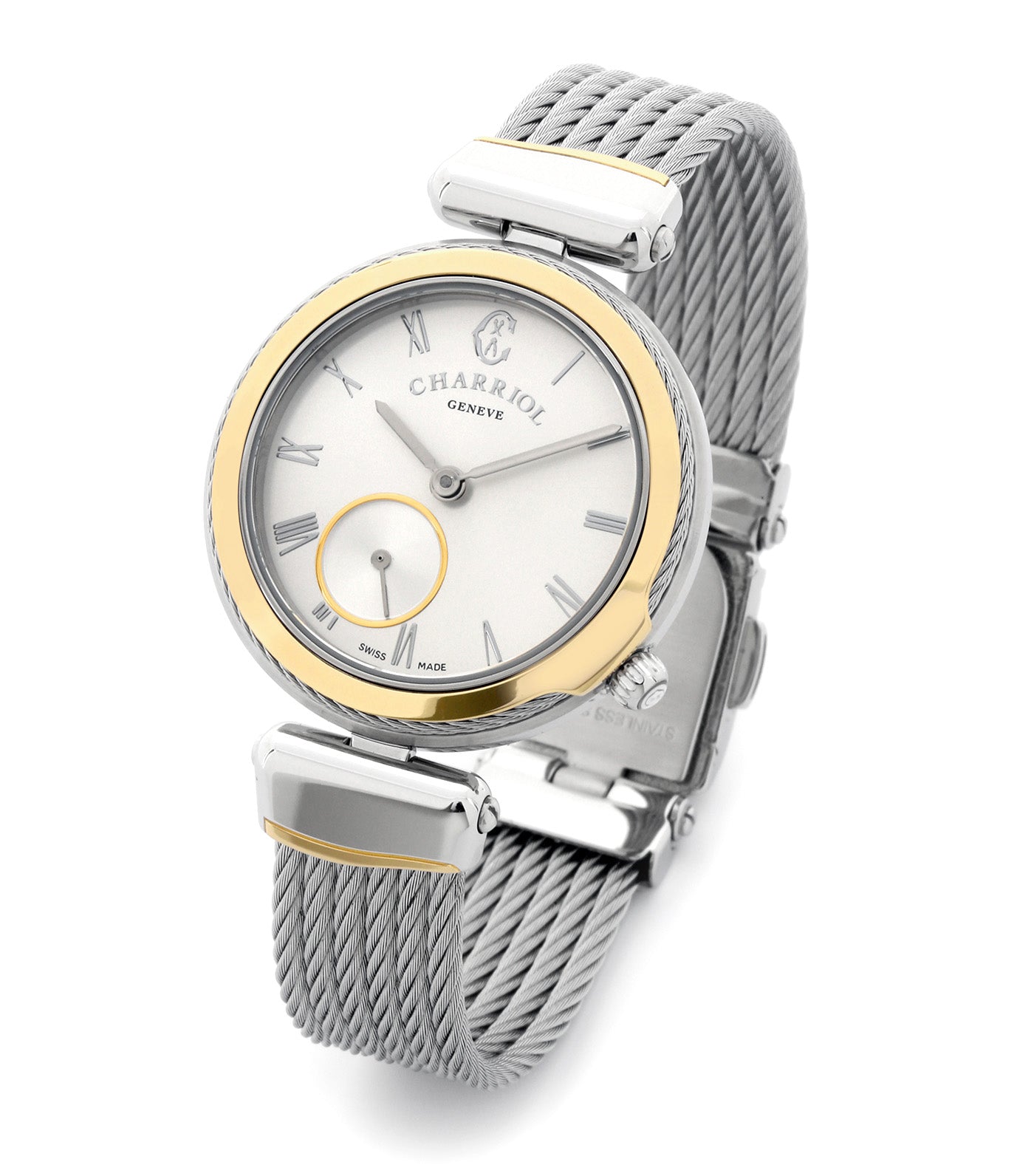 charriol celtic legacy watch steel & yellow gold 30 mm