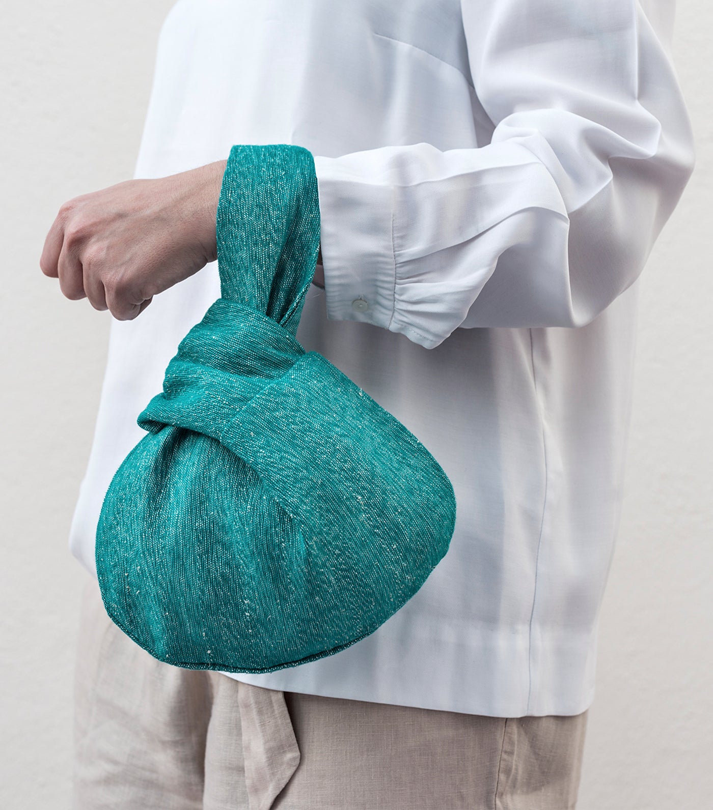 Bea Small Knot Bag Blue Green