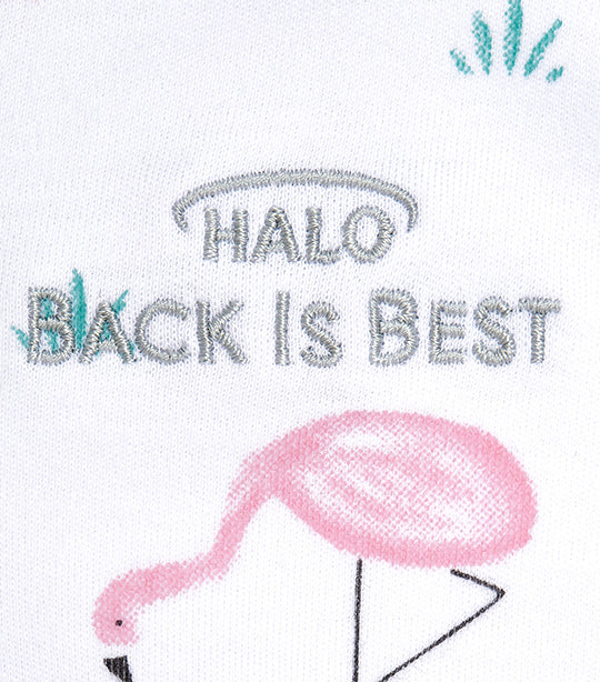 halo® white flamingos sleepsack® swaddle