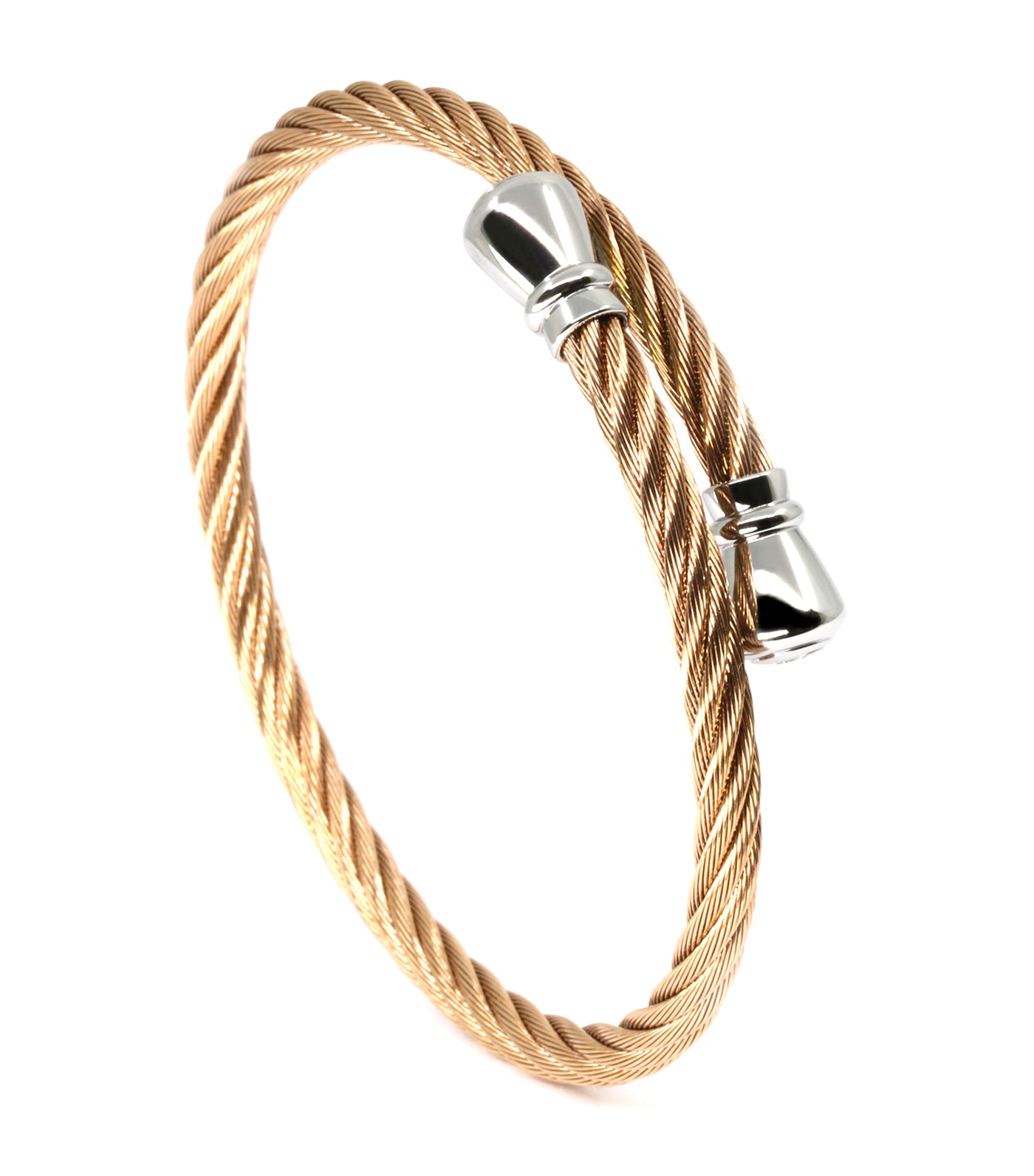 Celtic Bangle Bourse Rose Gold & Silver