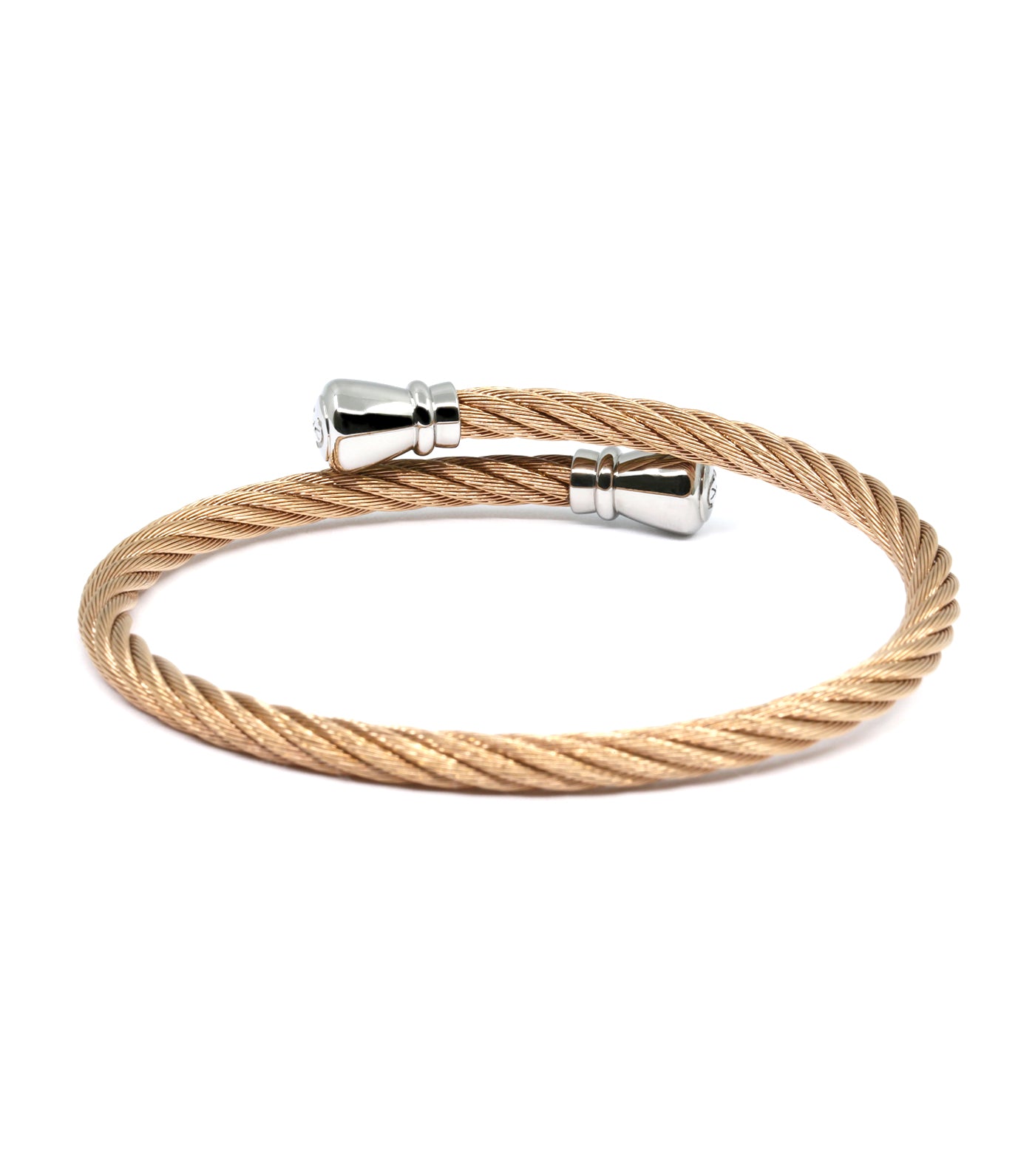 Celtic Bangle Bourse Rose Gold & Silver