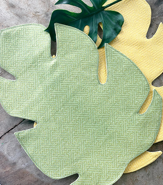 Amber & Anne Leaf Shaped Placemat Set