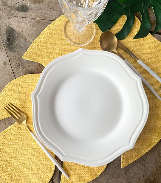 Amber & Anne Leaf Shaped Placemat Set