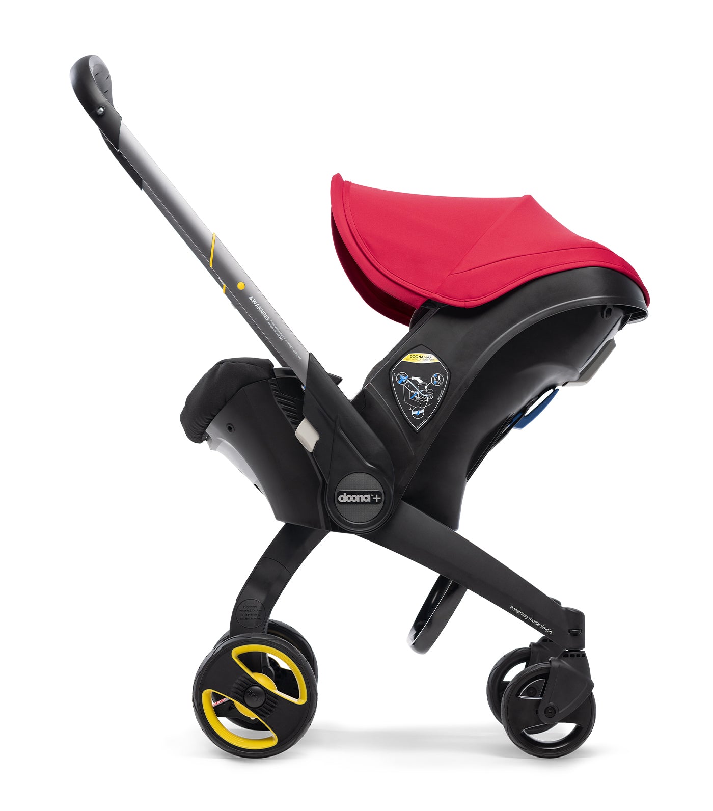 doona flame red infant car seat & stroller
