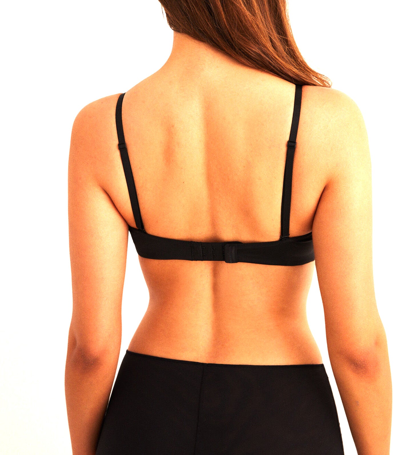 Non-Wired and Non-Padded Triangle Bra Black