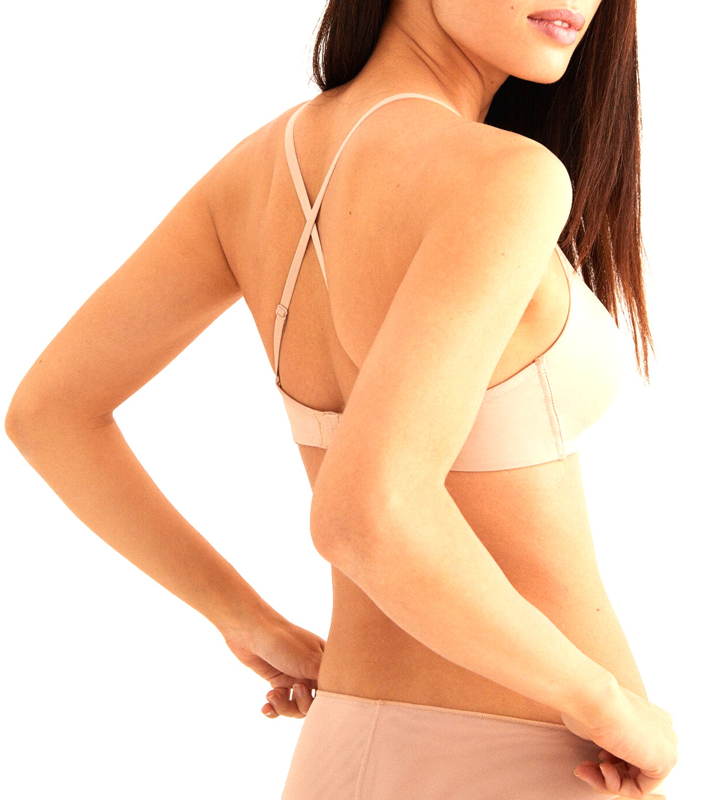 Non-Wired and Non-Padded Triangle Bra Tan