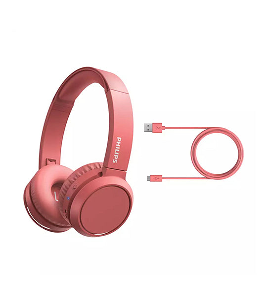 Wireless On-Ear Headphones with Microphone Red