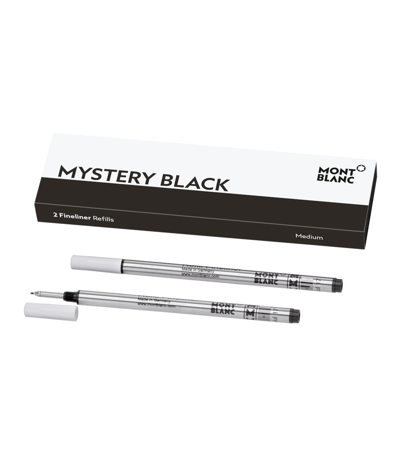 2 Fineliner Refills Medium Mystery Black