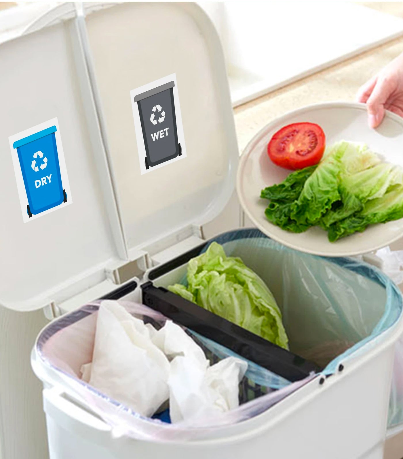 Homeworx Living Kara Garbage Sorting Bin