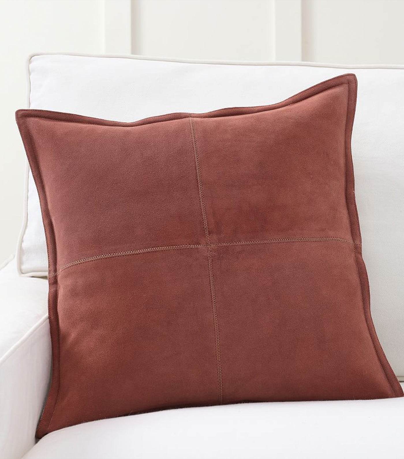 Pottery Barn Pieced Suede Pillow Cover