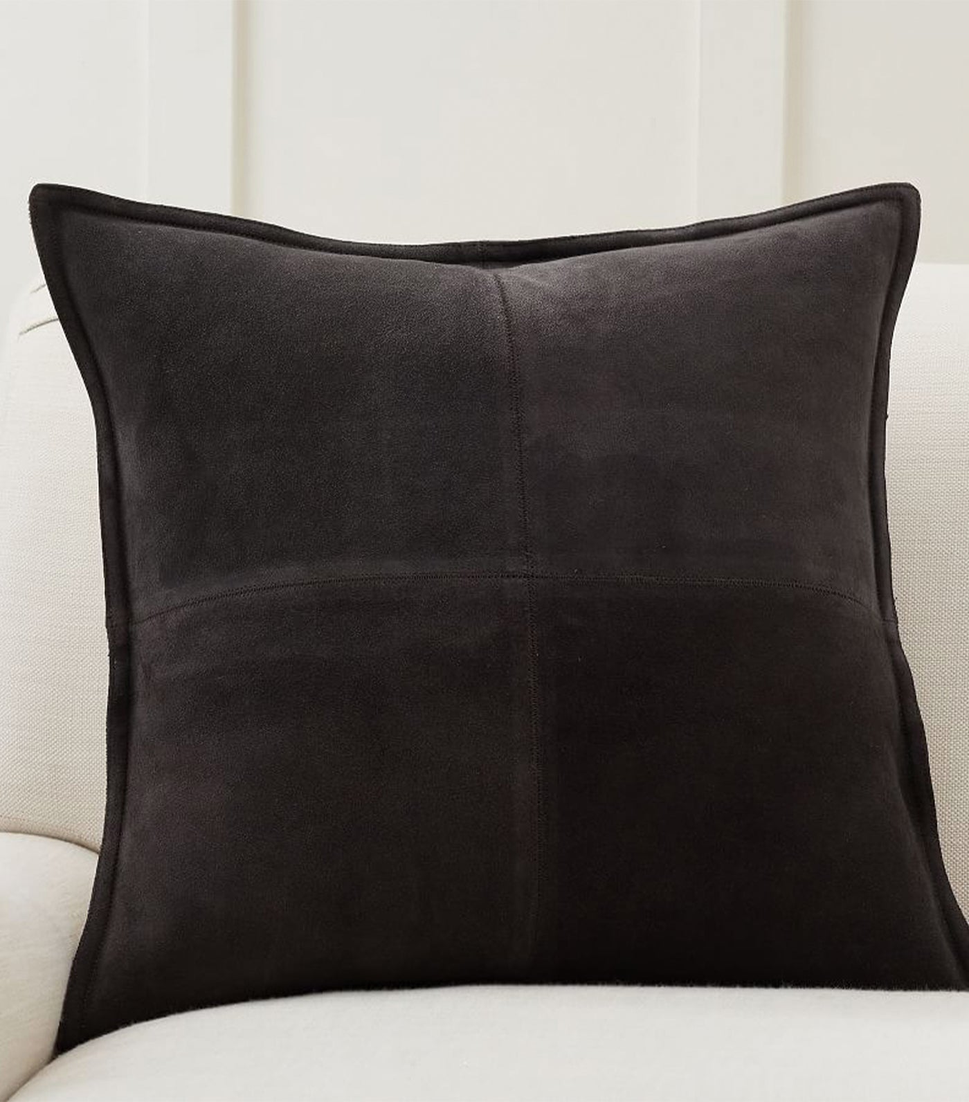 Pottery Barn Pieced Suede Pillow Cover