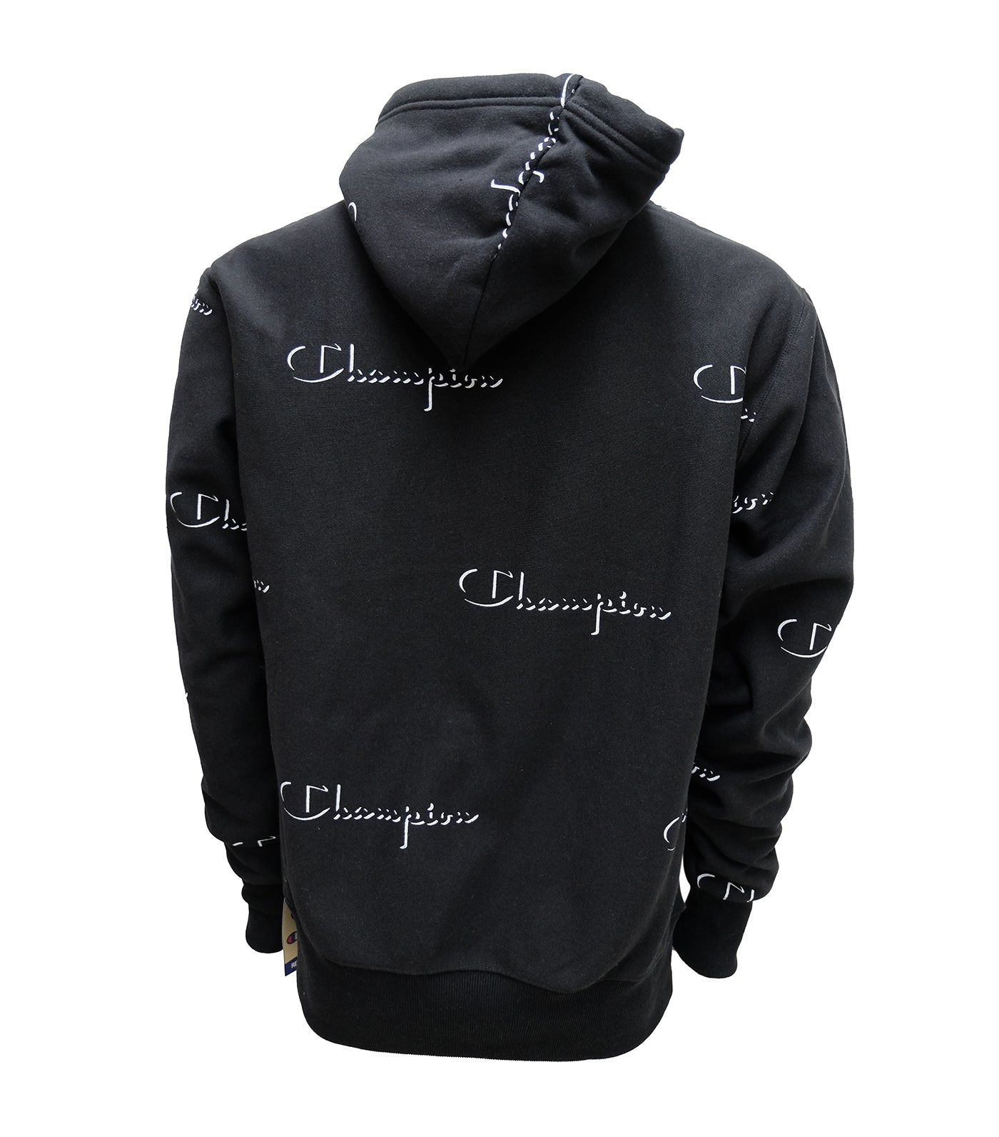 Champion reverse weave all outlet over print black hoodie