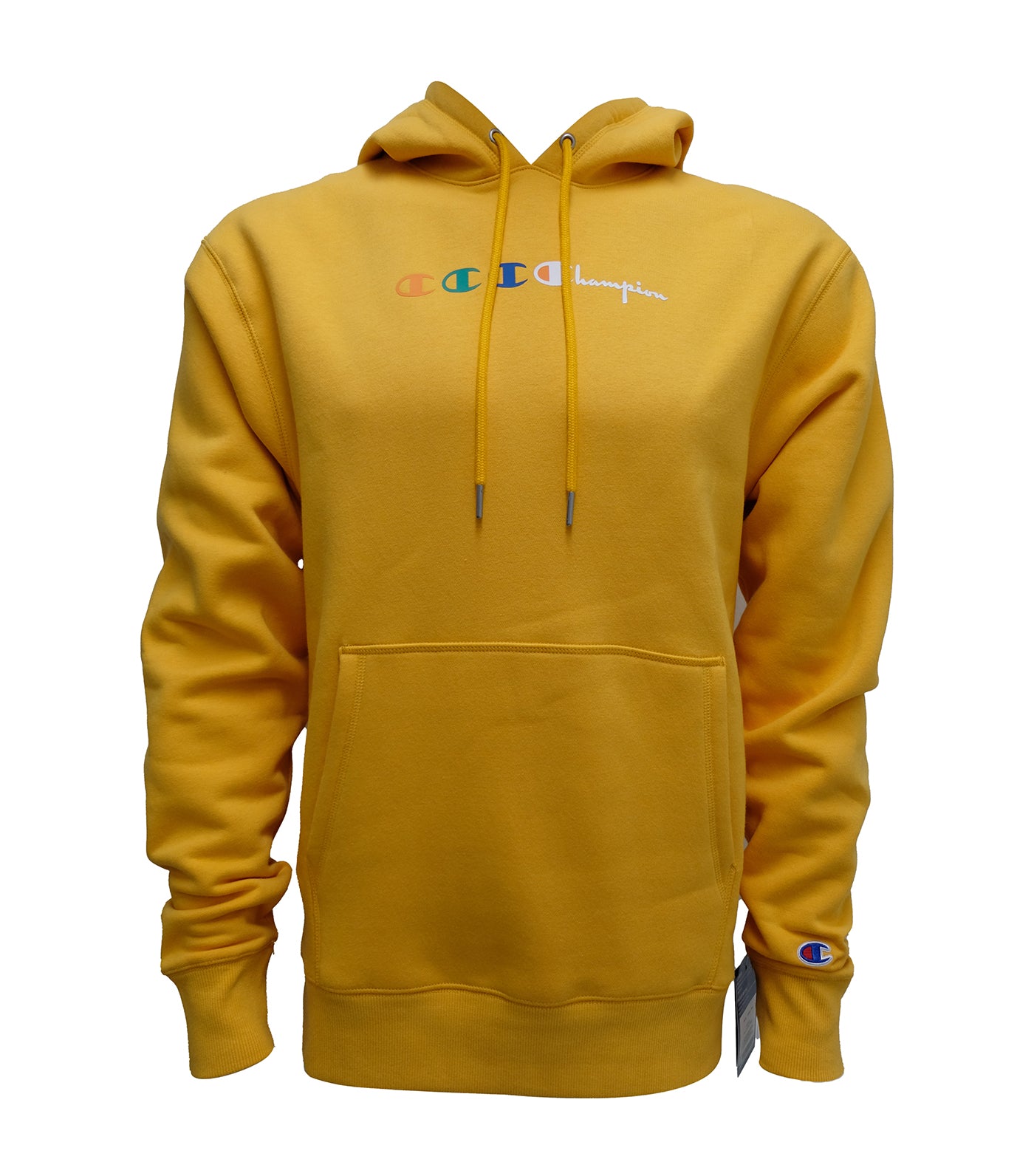 Champion hooded hot sale sweatshirt yellow