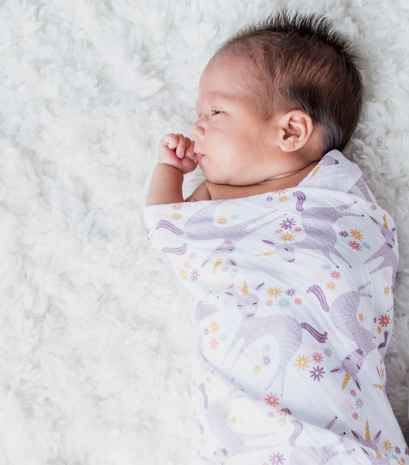 Muslin Swaddling Blanket - Modern Unicorn
