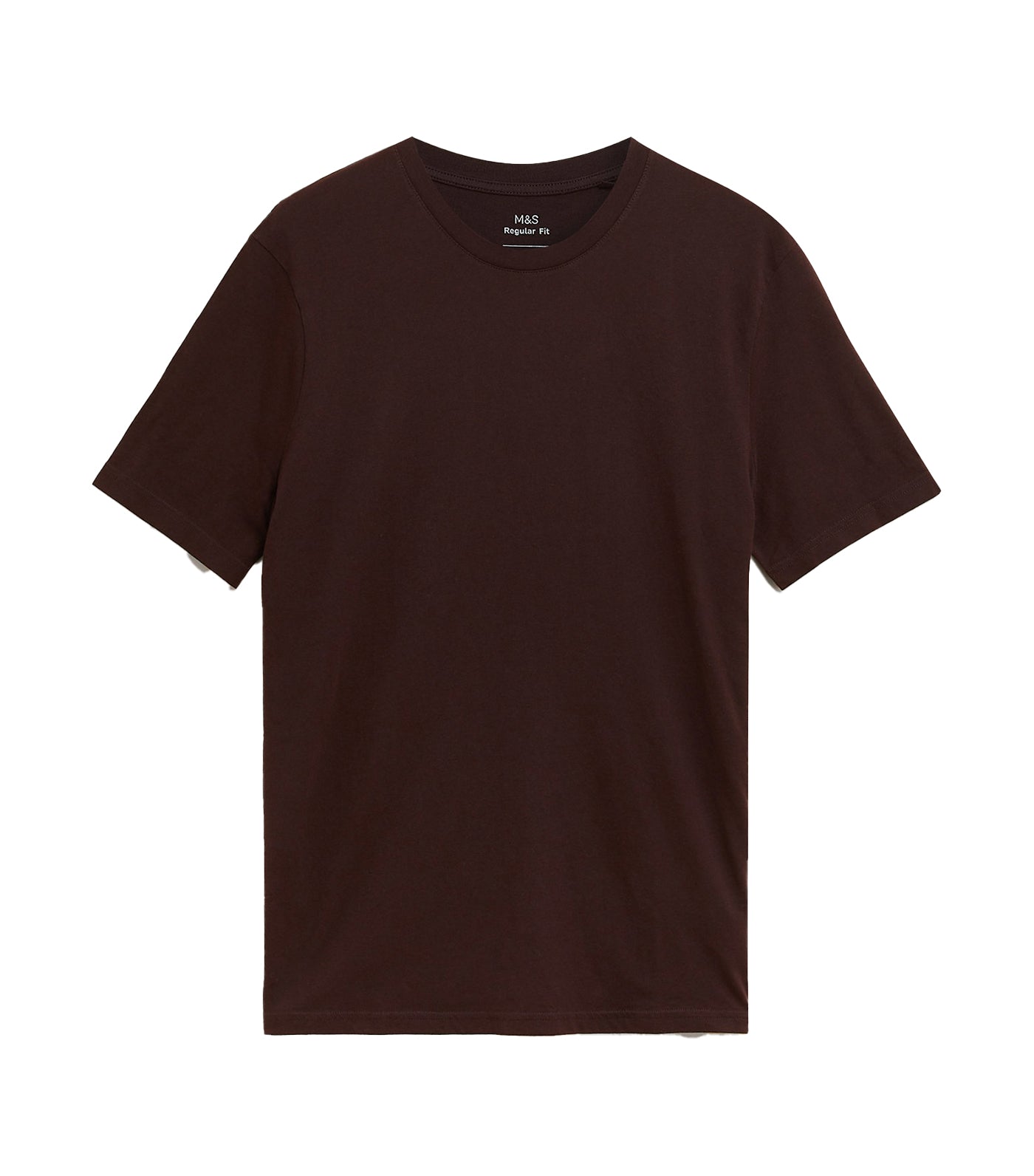 Pure Cotton Crew Neck T-Shirt Dark Burgundy