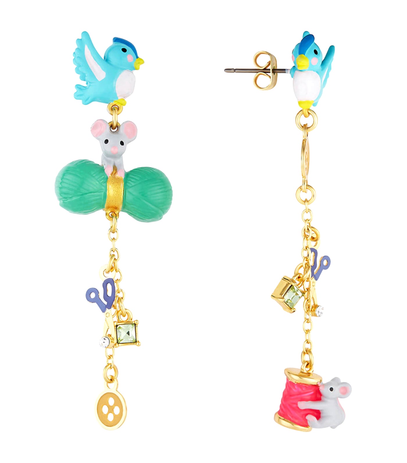 Les nereides hot sale bird earrings