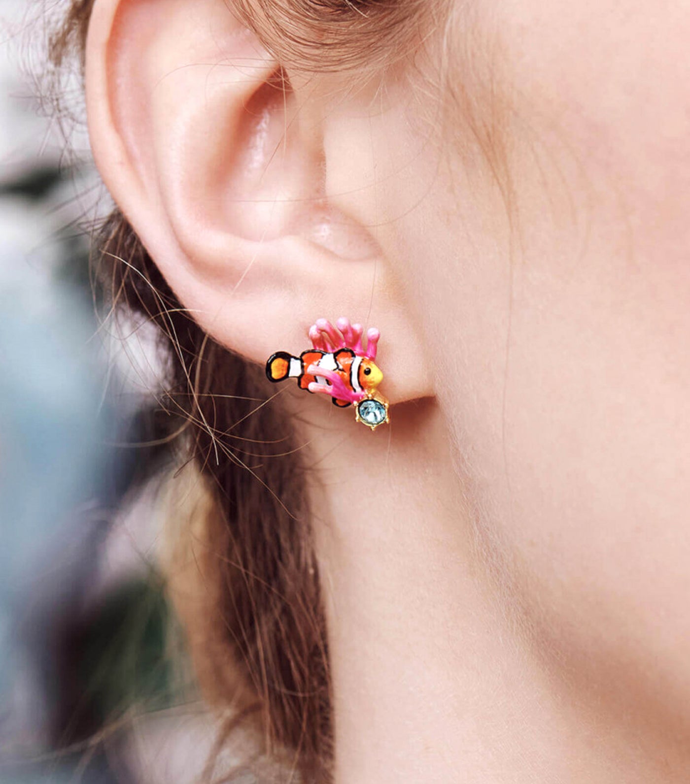 Clownfish Post Earrings