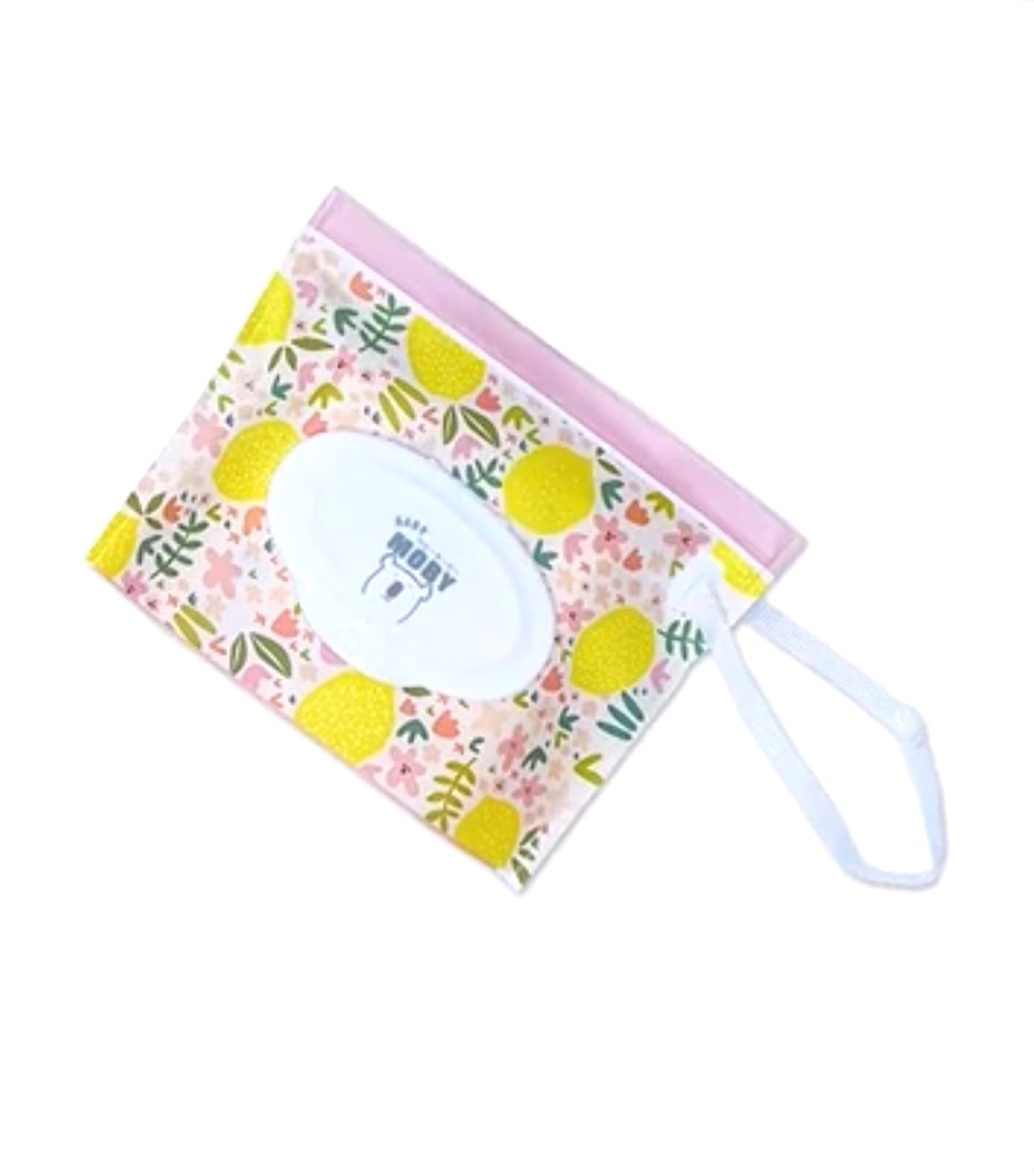 baby moby pink dry wipes pouch