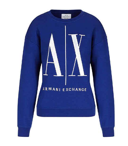 Armani Exchange Icon Logo Sweatshirt New Ultramarine