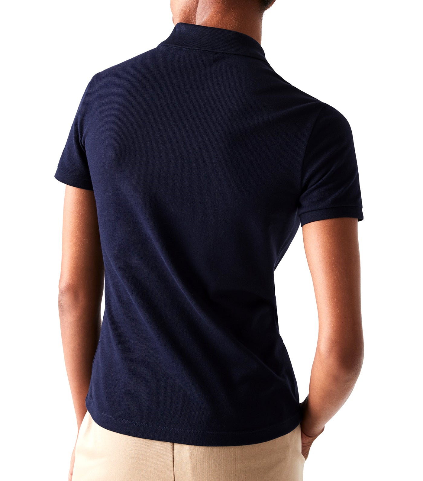 Women's Stretch Cotton Piqué Polo Shirt Navy Blue