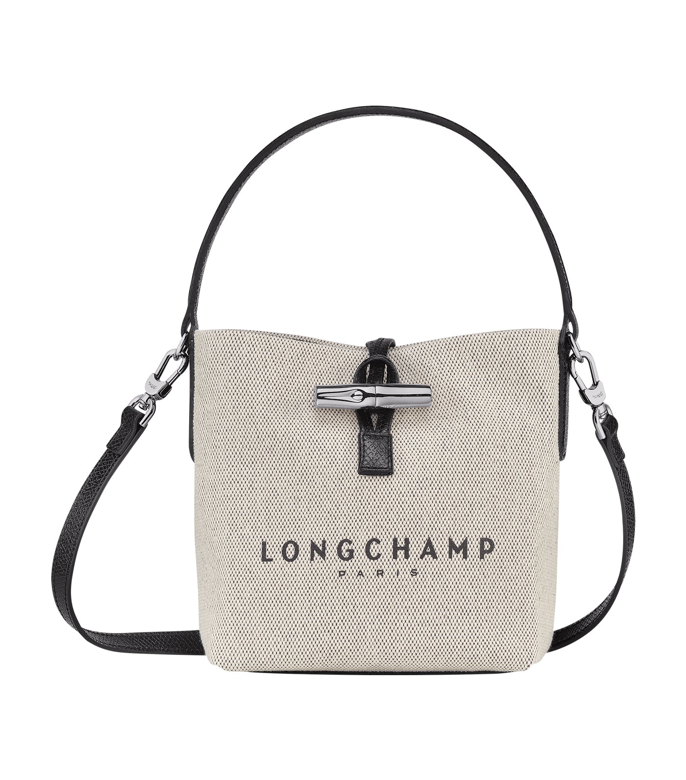 Longchamp Essential Toile Bucket Bag S Ecru