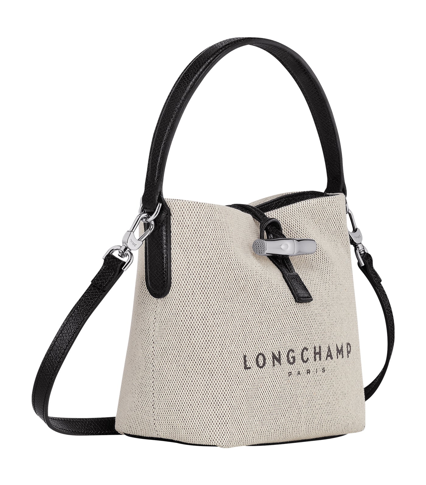 Longchamp Essential Toile Bucket Bag S Ecru