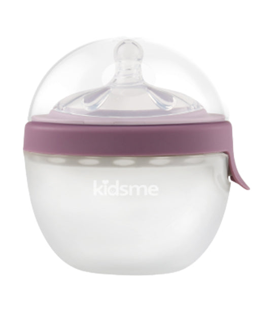 kidsme 2-in-1 Silicone Oval Feeding System Plum