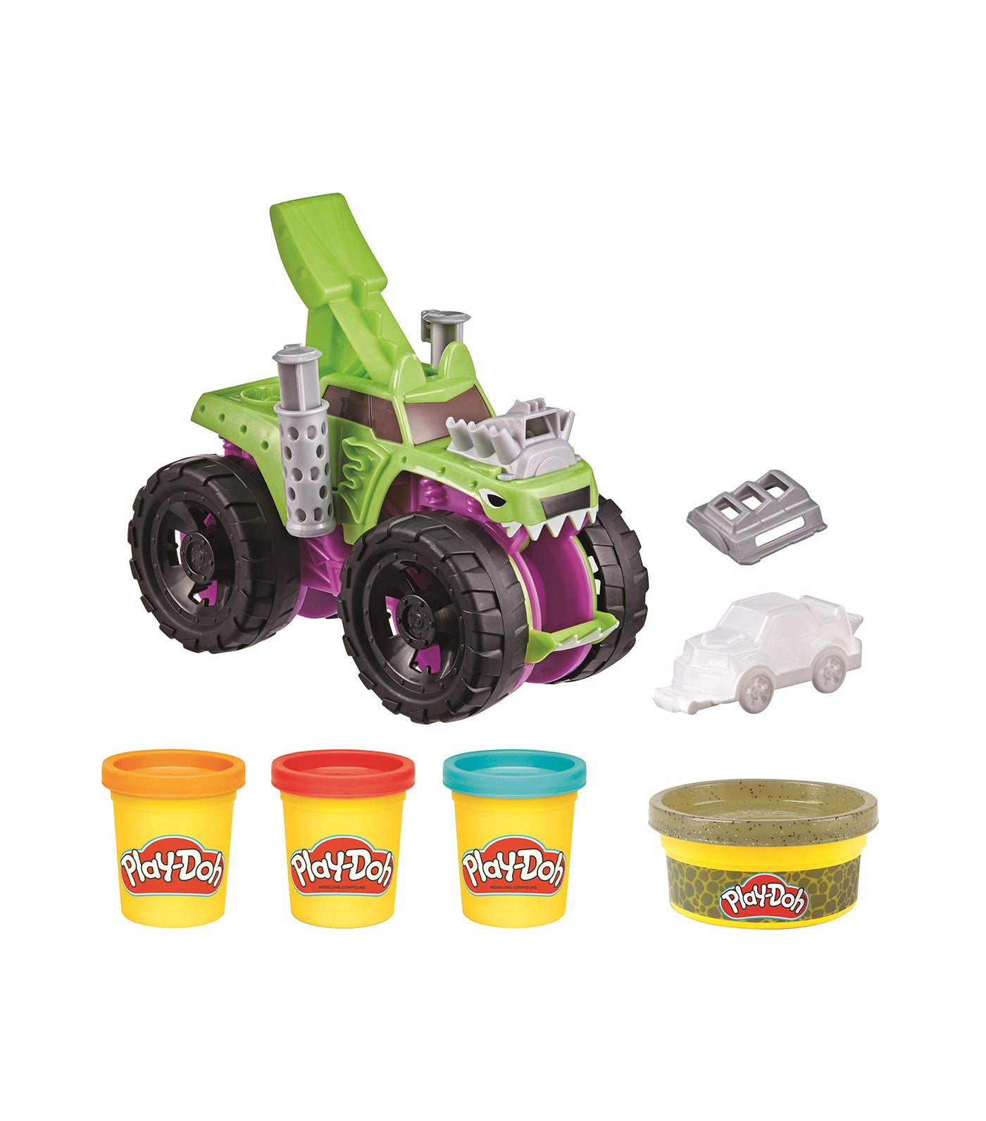 Play-Doh Wheels Chompin' Monster Truck Toy with Car Accessory