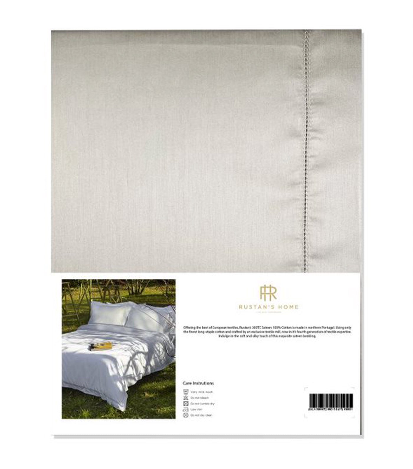 Rustan's Home 300TC Cotton Sateen Duvet Cover - Light Gray