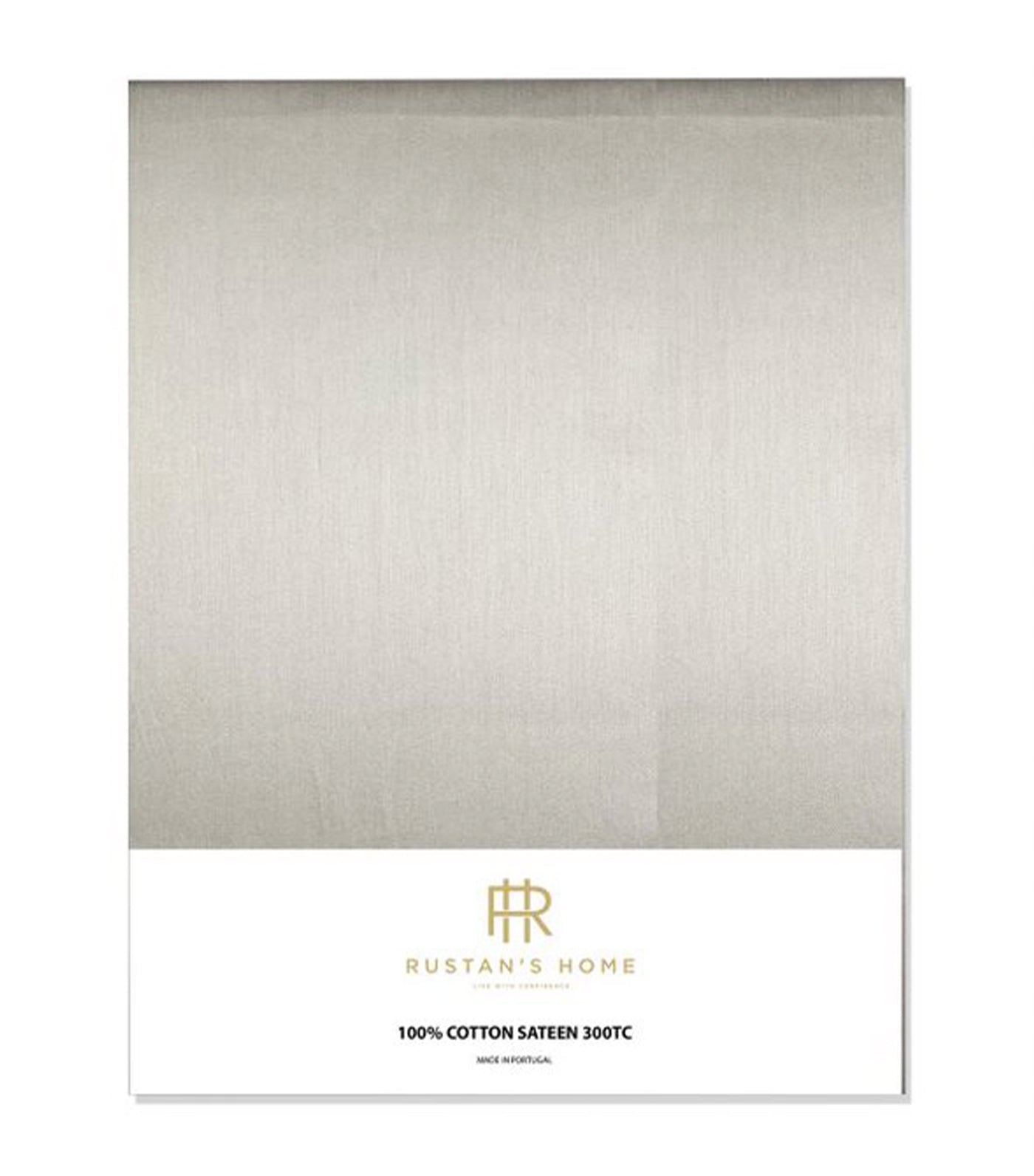 Rustan's Home 300TC Cotton Sateen Flat Sheet - Light Gray