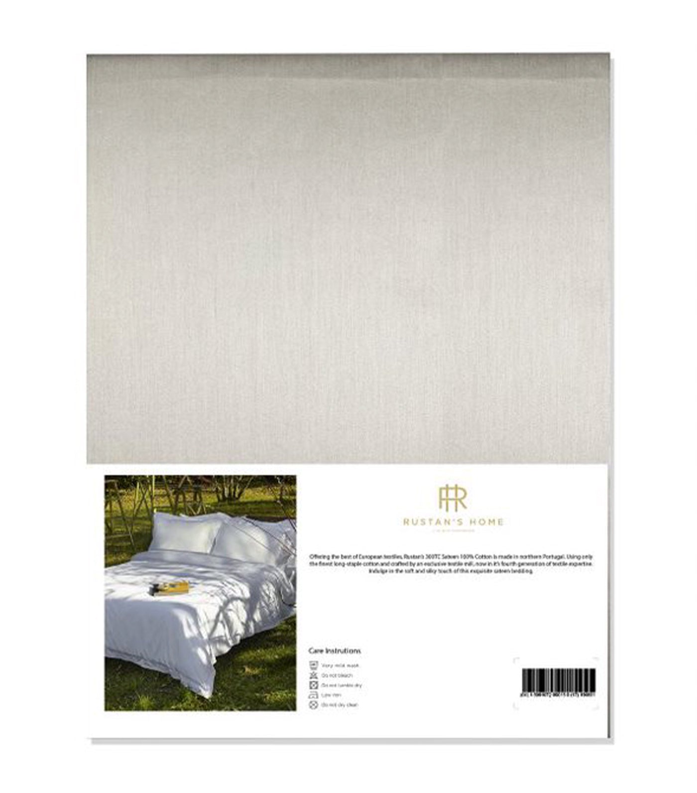 Rustan's Home 300TC Cotton Sateen Flat Sheet - Light Gray