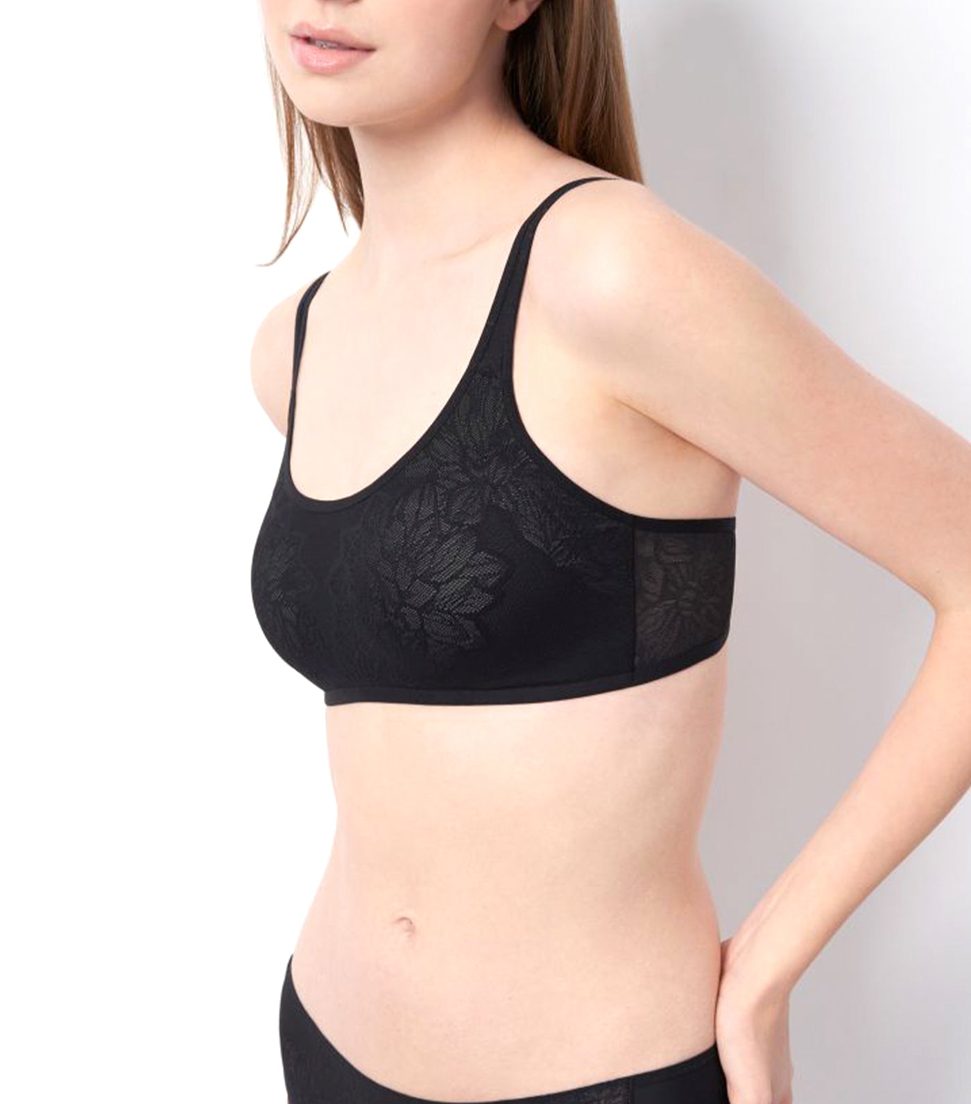 Fit Smart NonWired PullOn Bra Blackout