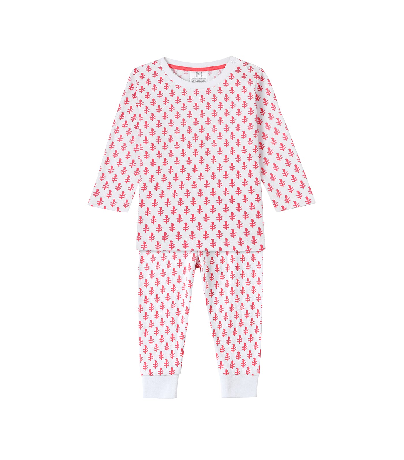 Malabar Baby Organic Cotton Knit PJ Set - Pink City