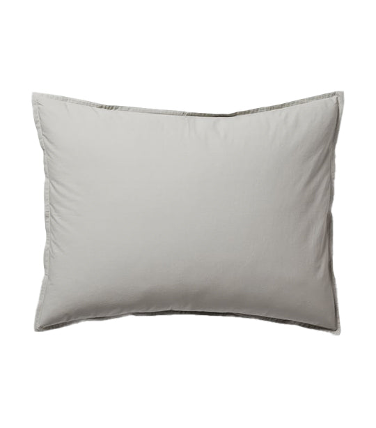 west elm Organic Washed Cotton Percale Duvet Cover and Sham - Pearl Gray