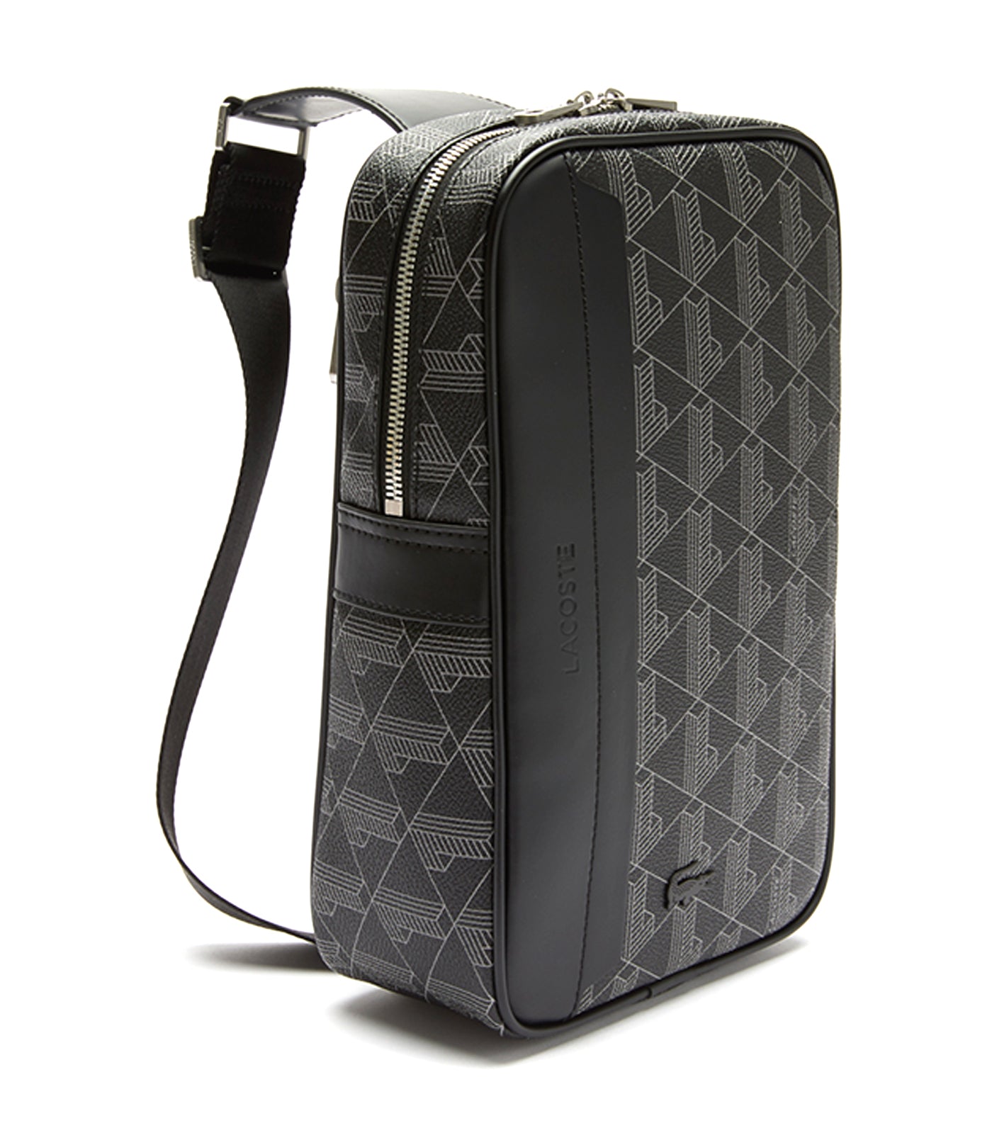 Men s The Blend Monogram Body Bag Allover Monogram Noir Gri