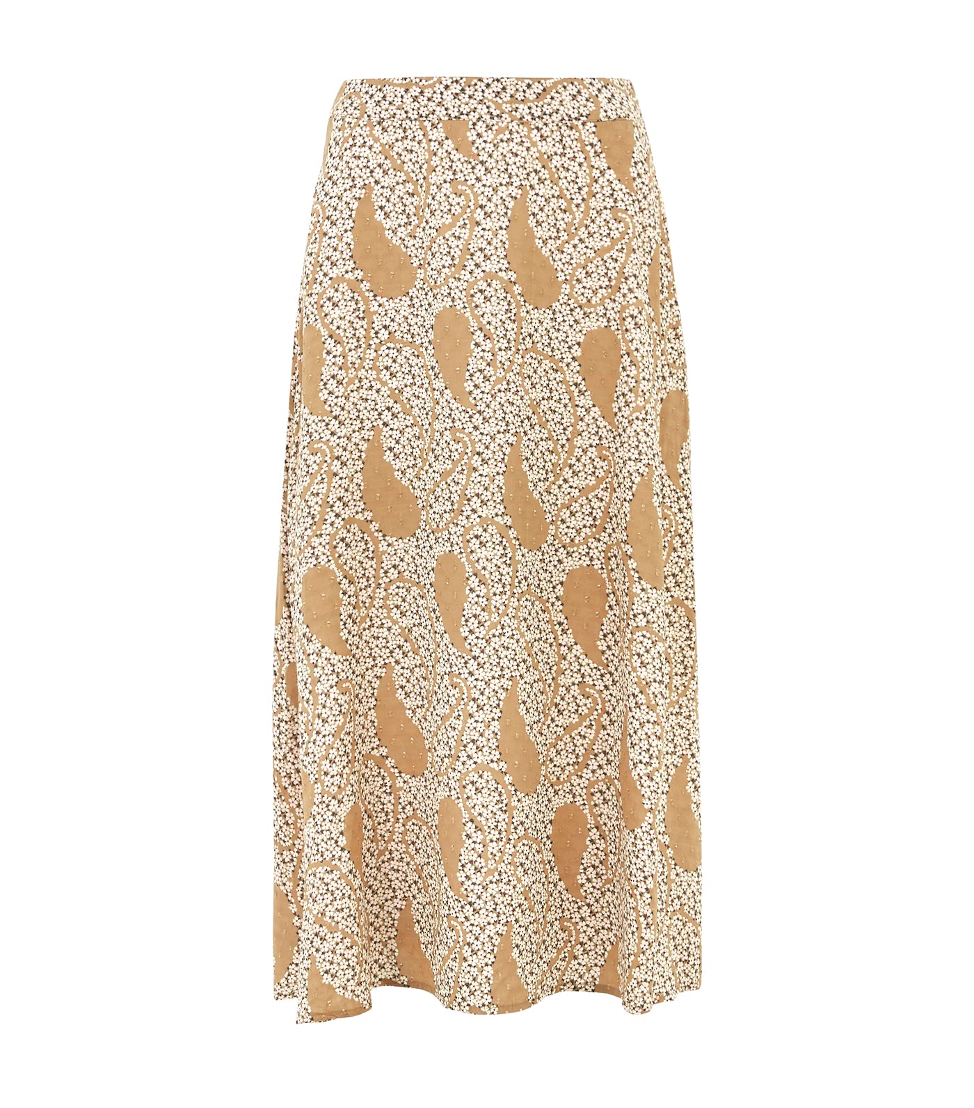 Floral Midi A-Line Skirt Natural Mix